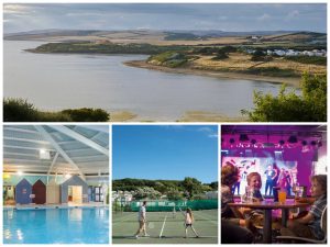 collage of images showing family friendly dorset holidays at littlesea