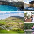 collage of images showing child and family friendly holidays at campsie glen holiday park