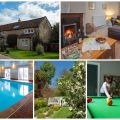 collage of images showing child and family friendly holidays at cliff house, yorkshire